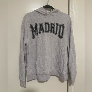 “Madrid” Grey/Navy Hoodie - M